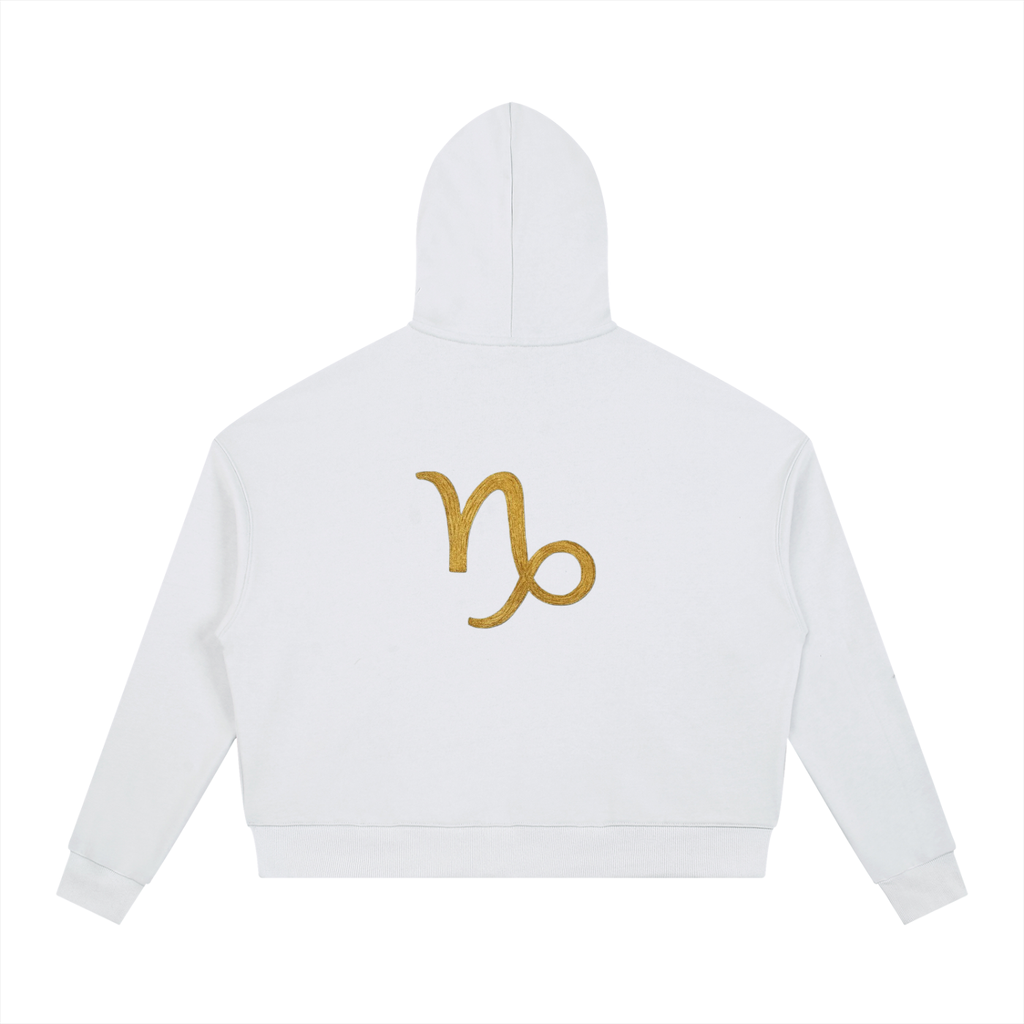 Contrast Drawstring Capicorn Hoodie