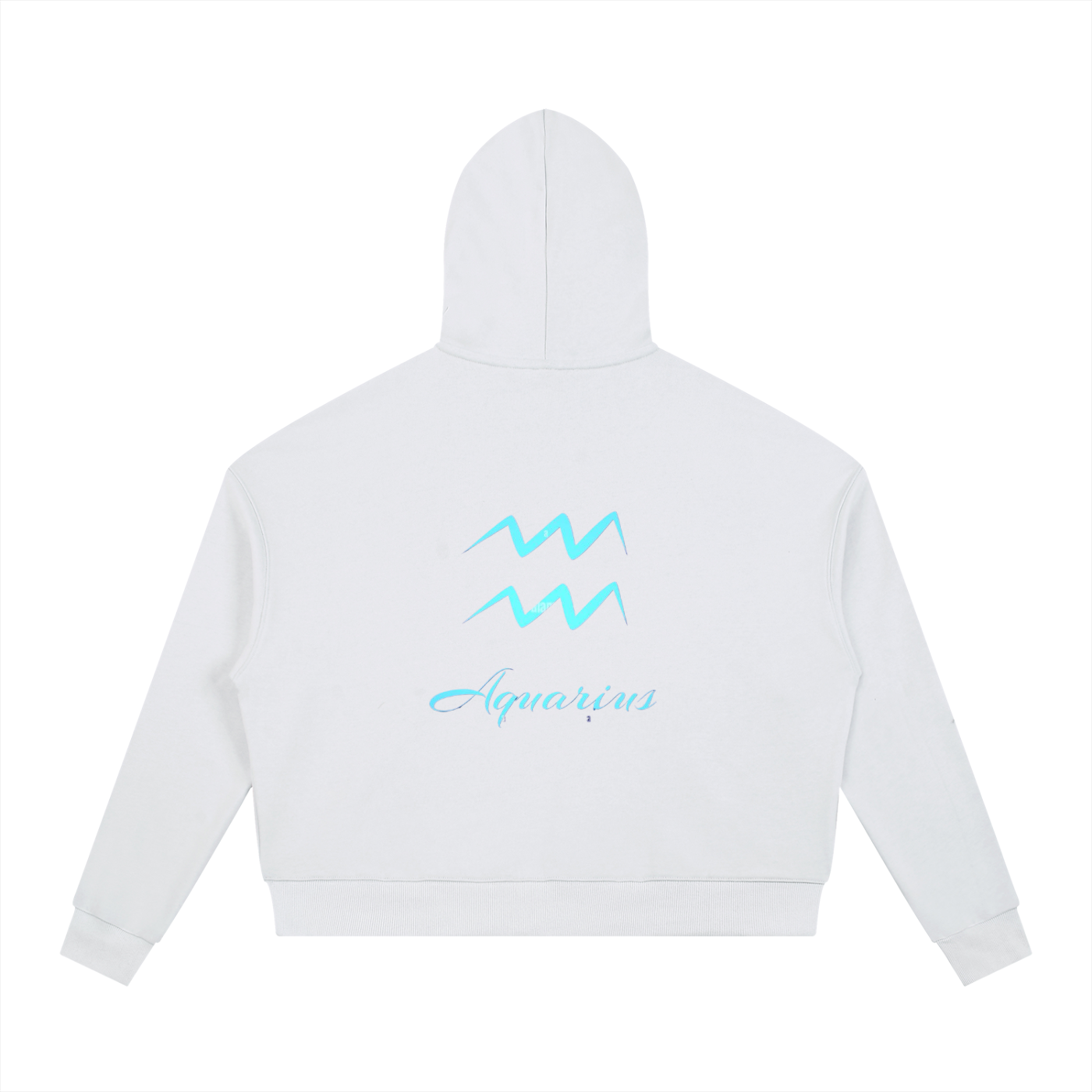 Contrast Drawstring Aquarius Hoodie
