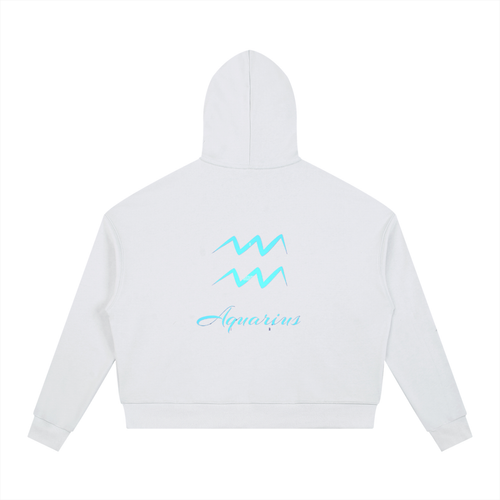 Contrast Drawstring Aquarius Hoodie