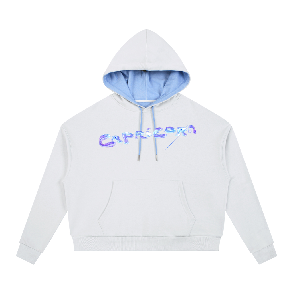 Contrast Drawstring Capicorn Hoodie