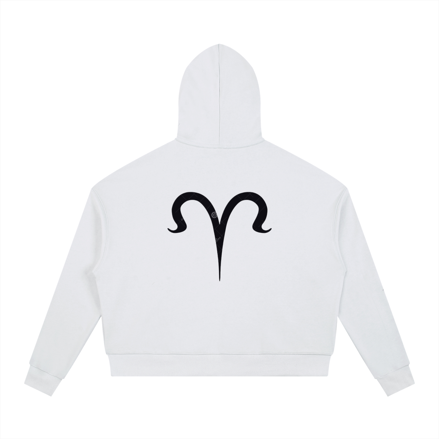 Contrast Drawstring Aries Hoodie