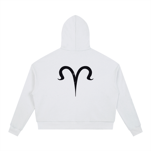 Contrast Drawstring Aries Hoodie