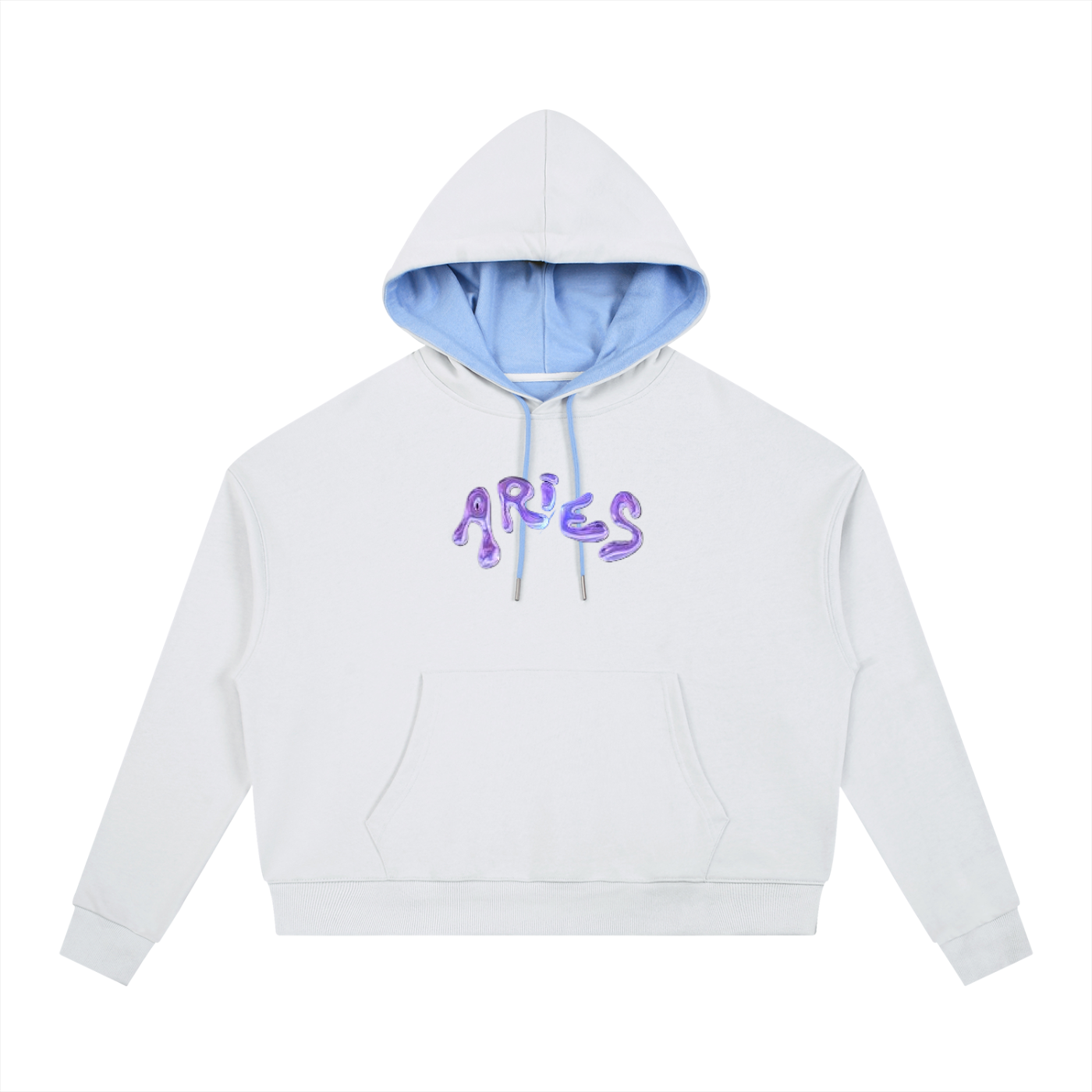Contrast Drawstring Aries Hoodie