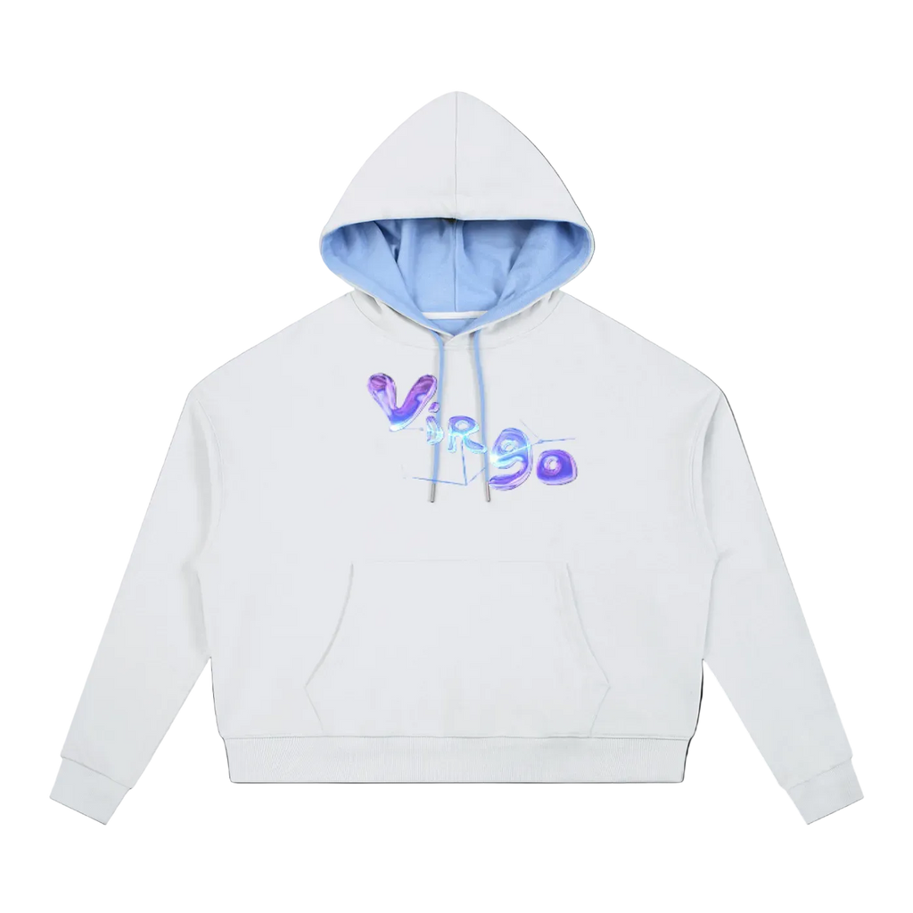 Contrast Drawstring virgo Hoodie
