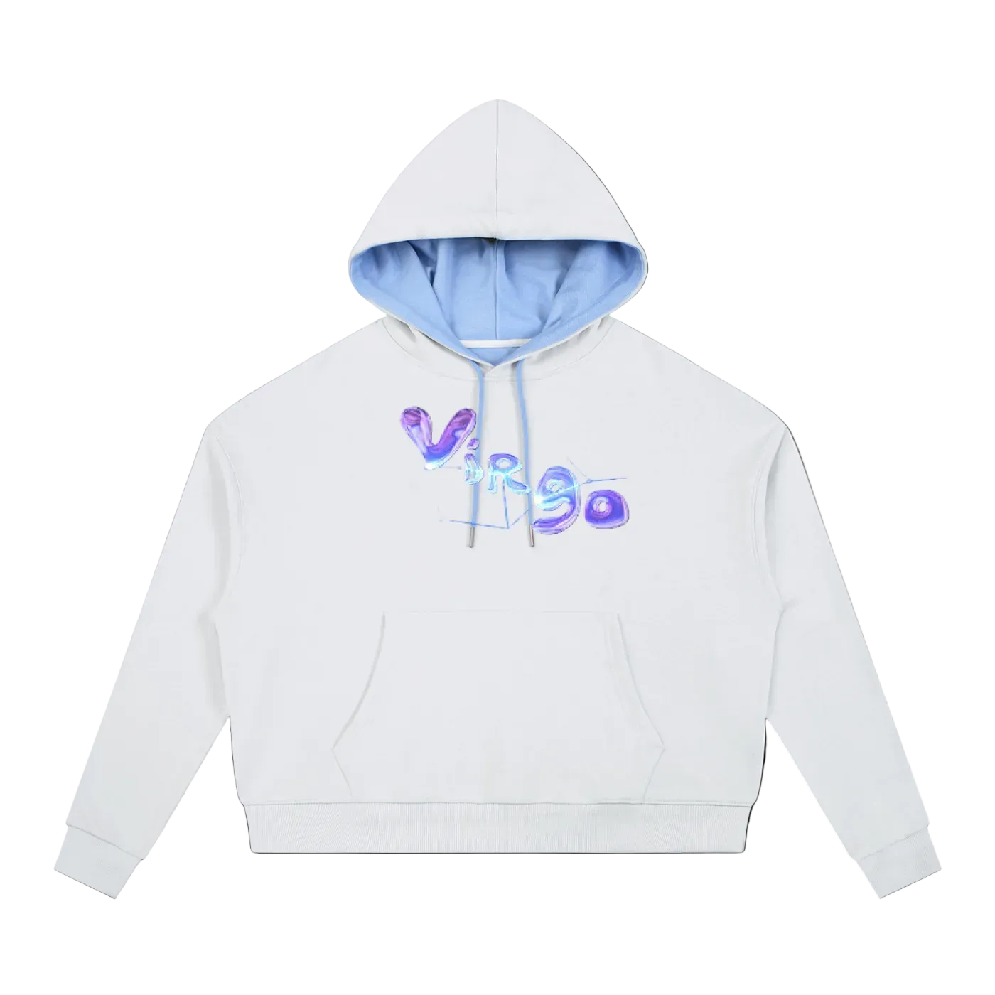 Contrast Drawstring virgo Hoodie
