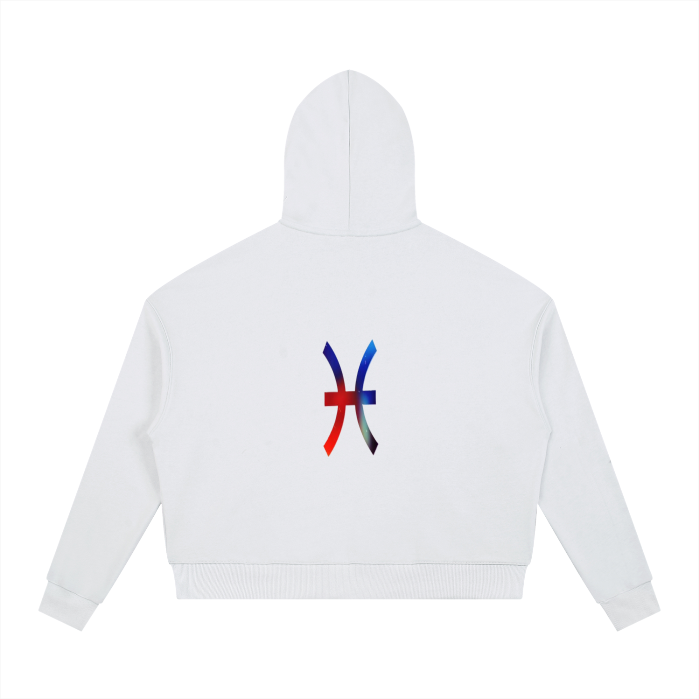 Contrast Drawstring pisces Hoodie
