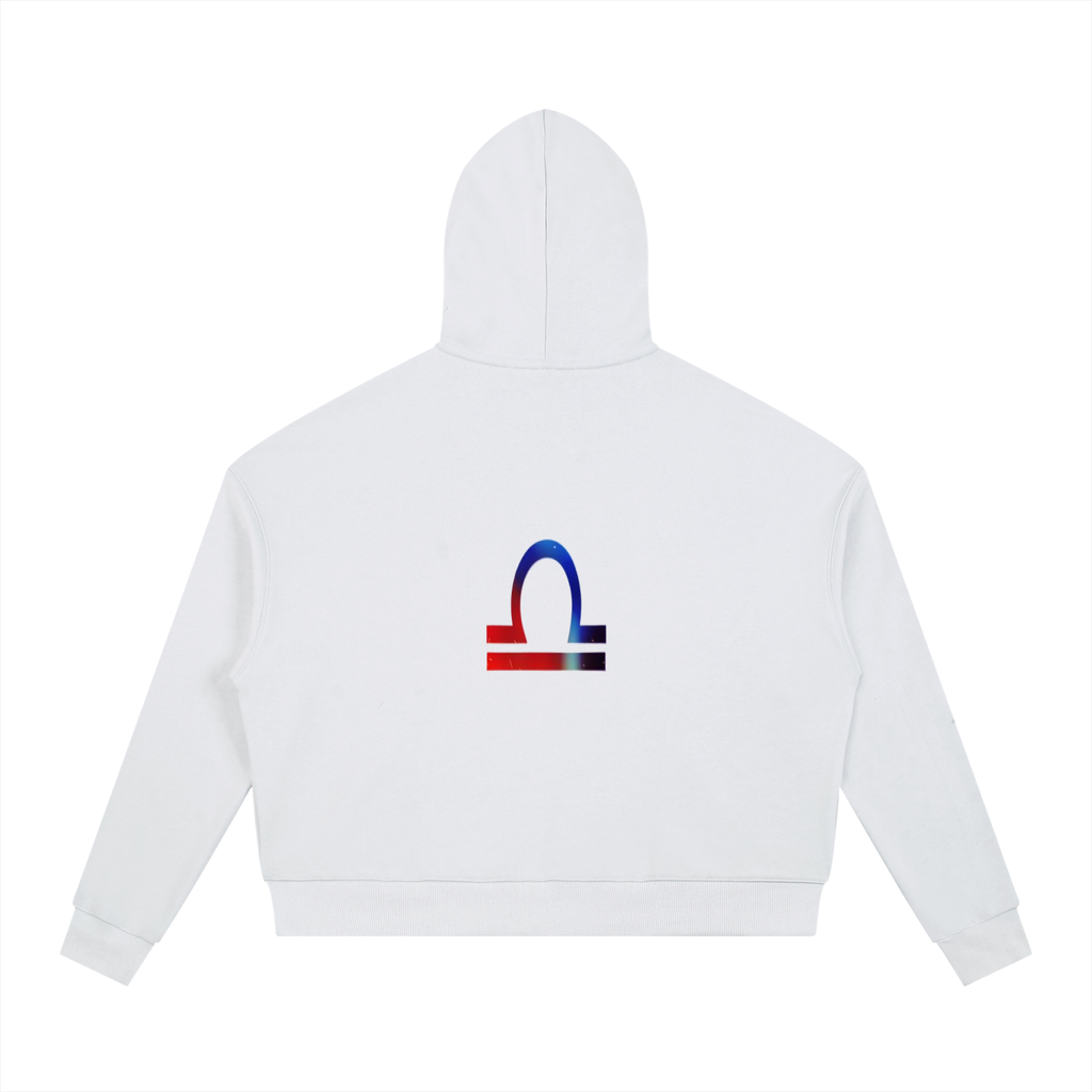 Contrast Drawstring Libra Hoodie
