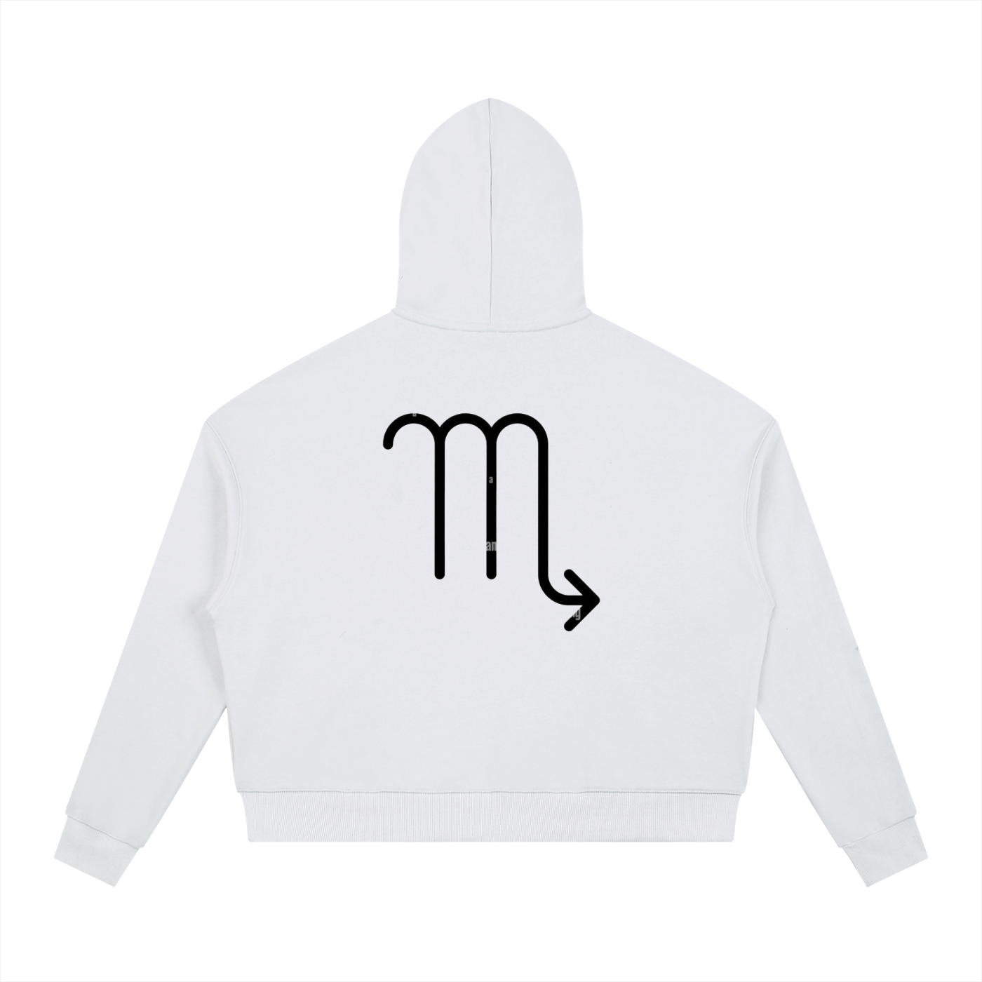 Contrast Drawstring scorpio Hoodie