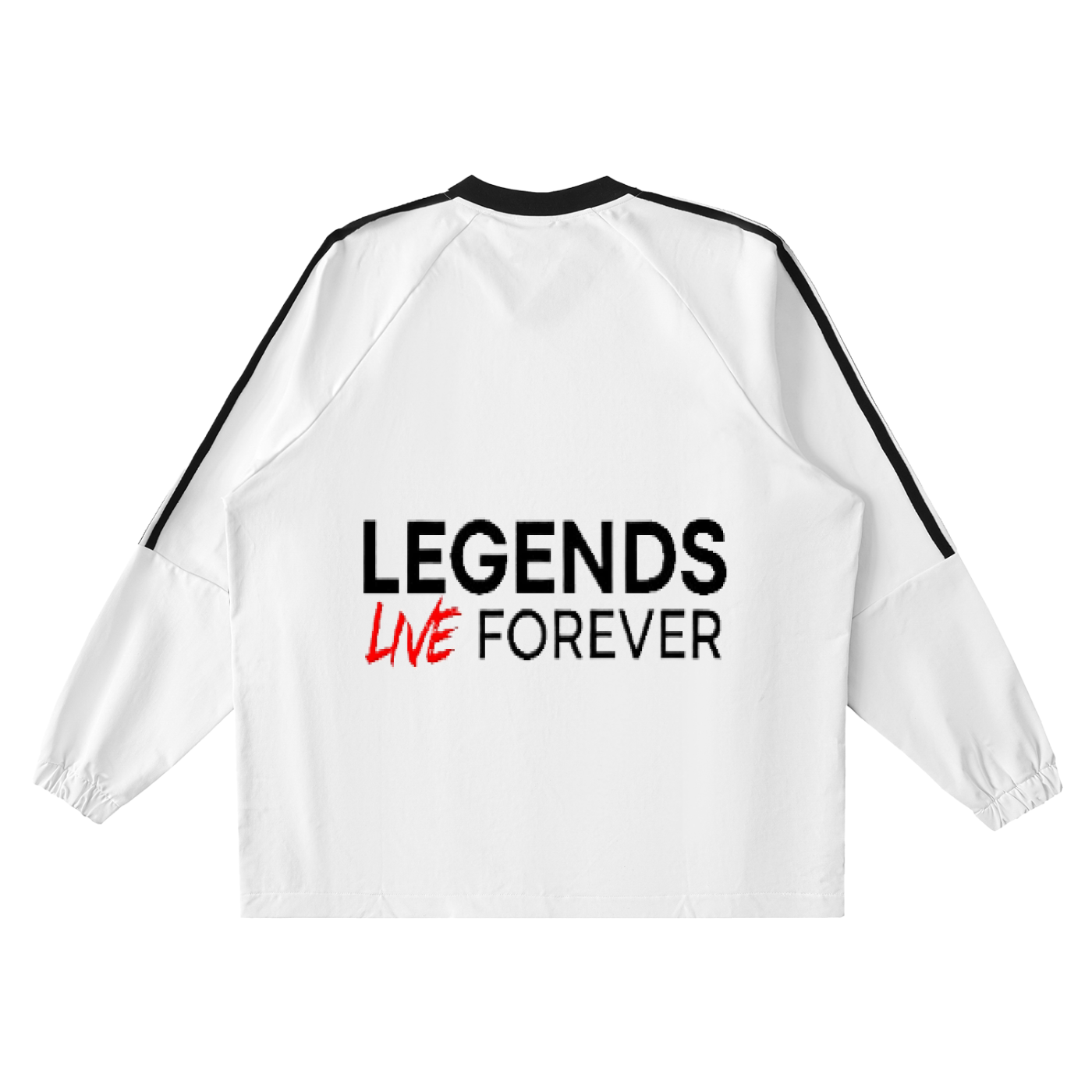 Color-Block V-Neck Long-Sleeve mj legend live forever T-Shirt