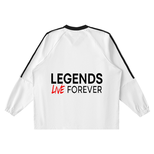 Color-Block V-Neck Long-Sleeve mj legend live forever T-Shirt