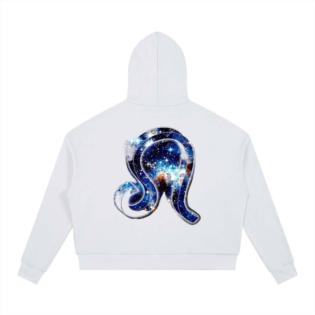 Contrast Drawstring Leo Hoodie