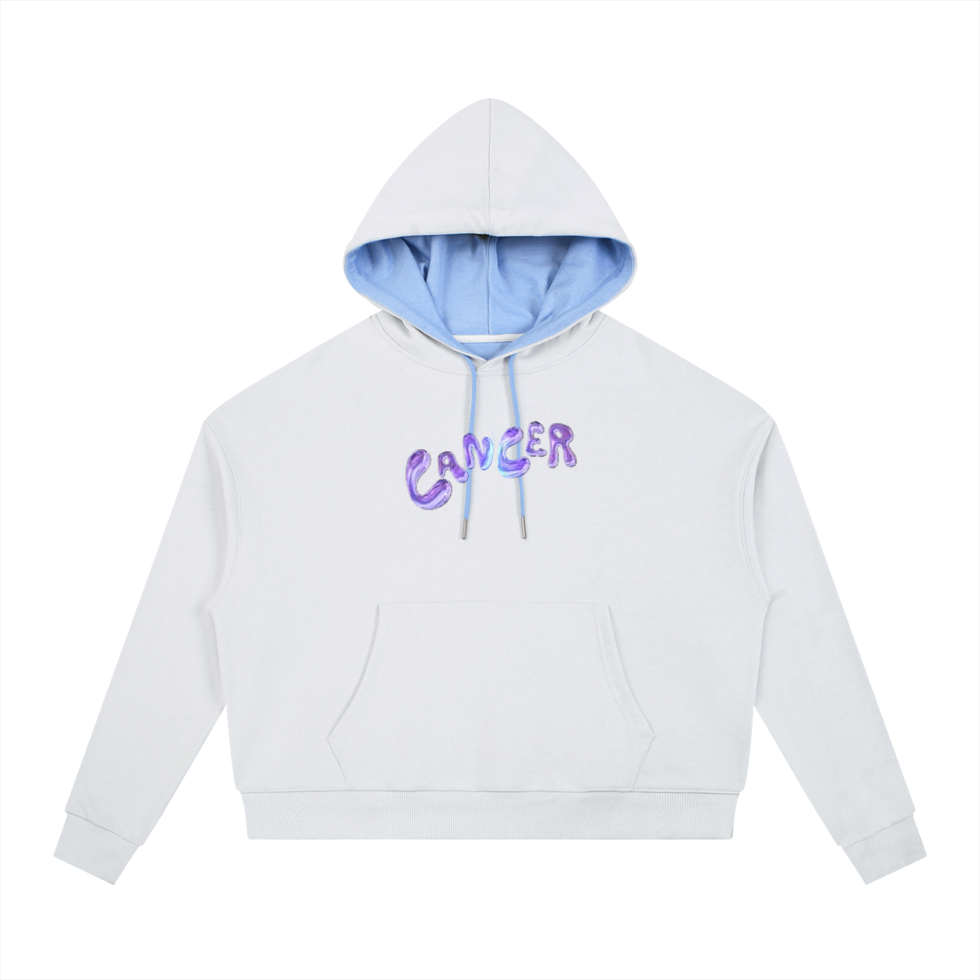 Contrast Drawstring cancer Hoodie