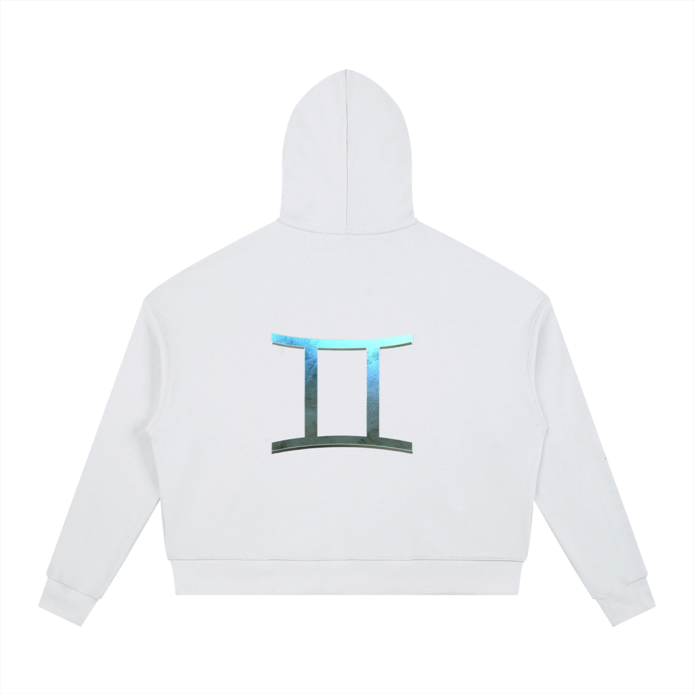 Contrast Drawstring gemini  Hoodie