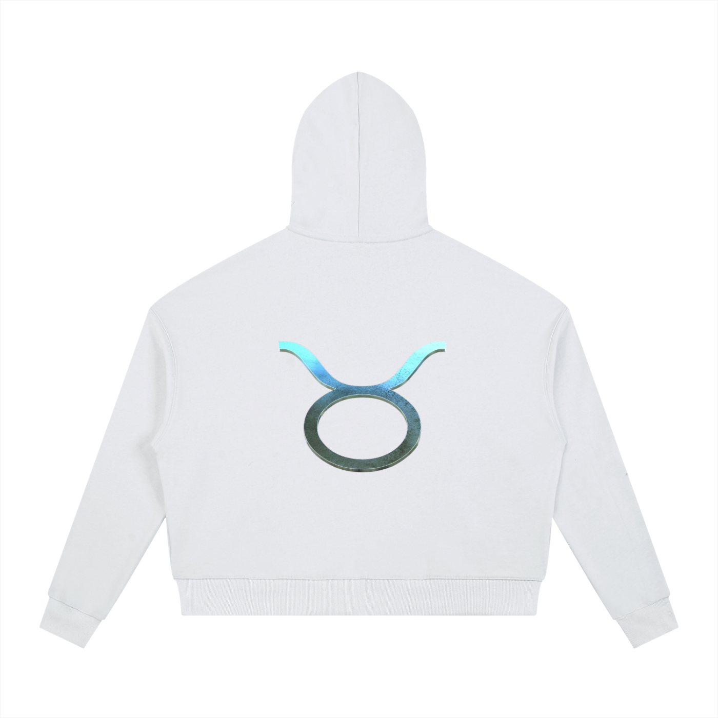 Contrast Drawstring Taurus  Hoodie